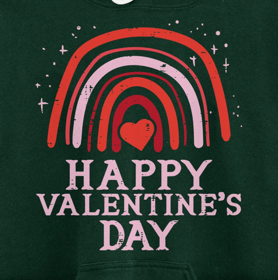Happy Valentines Day Rainbow Cute Women Valentine Pullover Hoodie