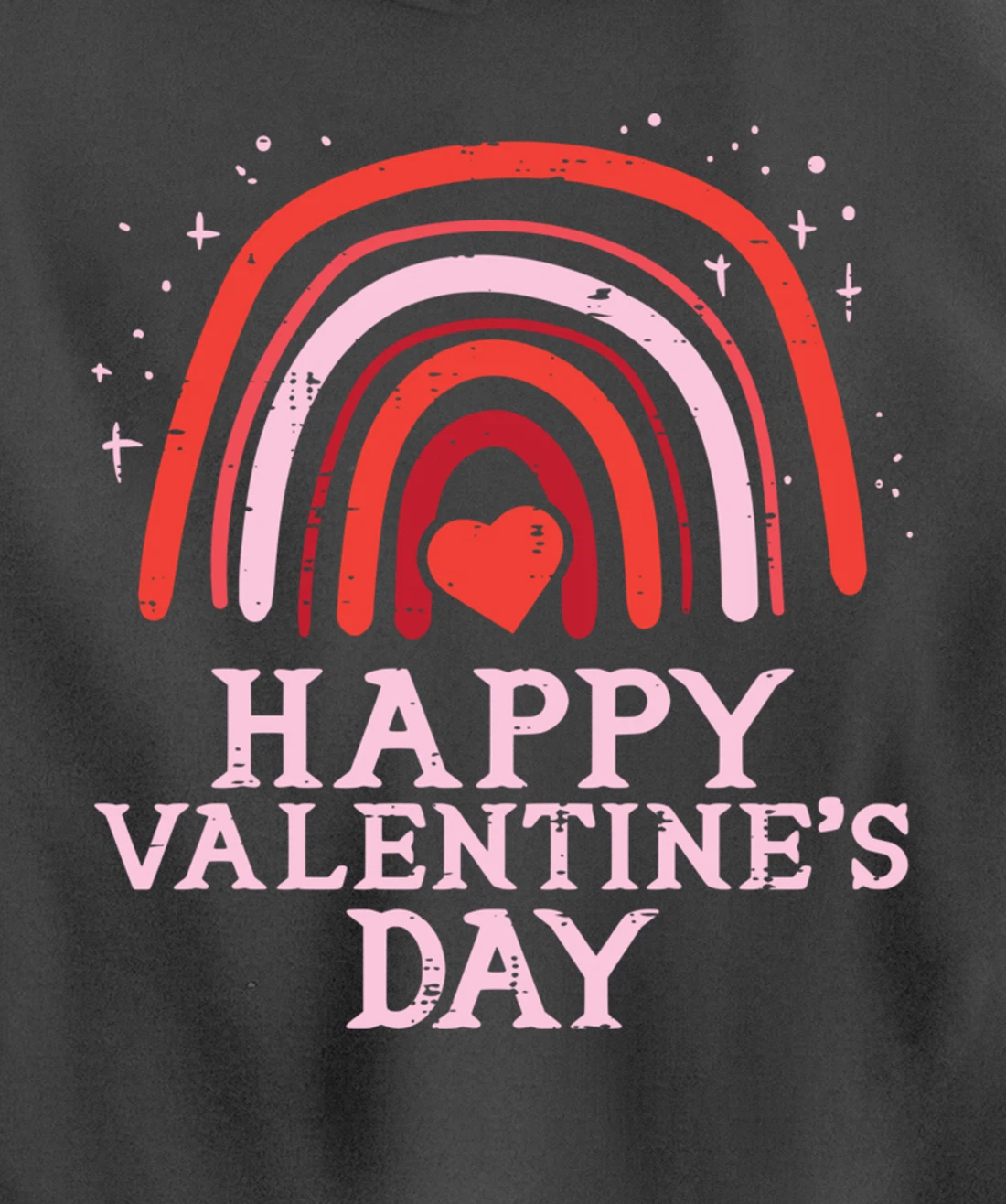 Happy Valentines Day Rainbow Cute Women Valentine Pullover Hoodie