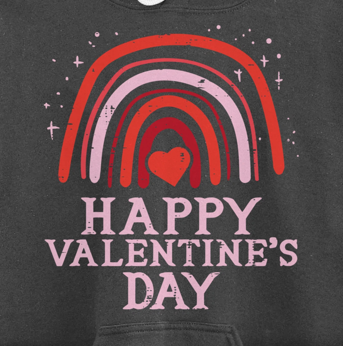 Happy Valentines Day Rainbow Cute Women Valentine Pullover Hoodie
