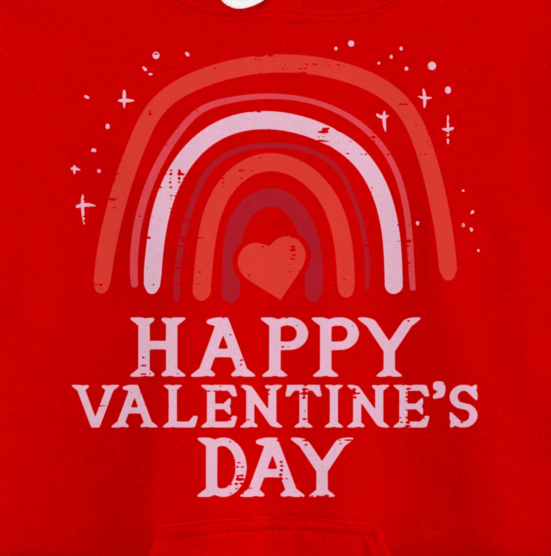 Happy Valentines Day Rainbow Cute Women Valentine Pullover Hoodie