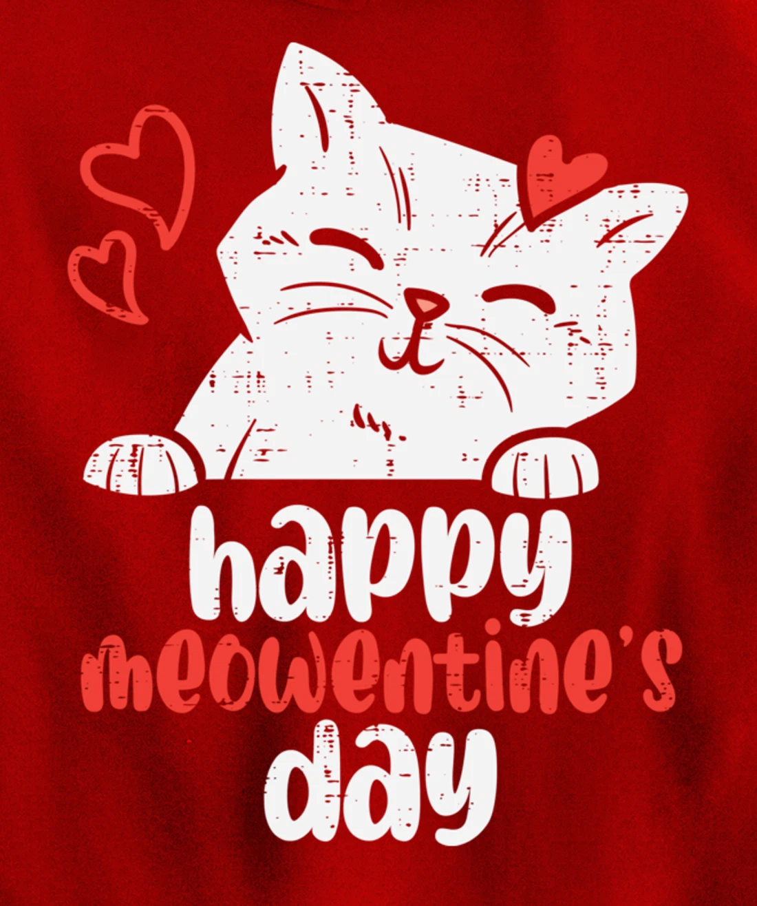 Happy Meowentines Day Cute Valentines Day Cat Lover Women Pullover Hoodie