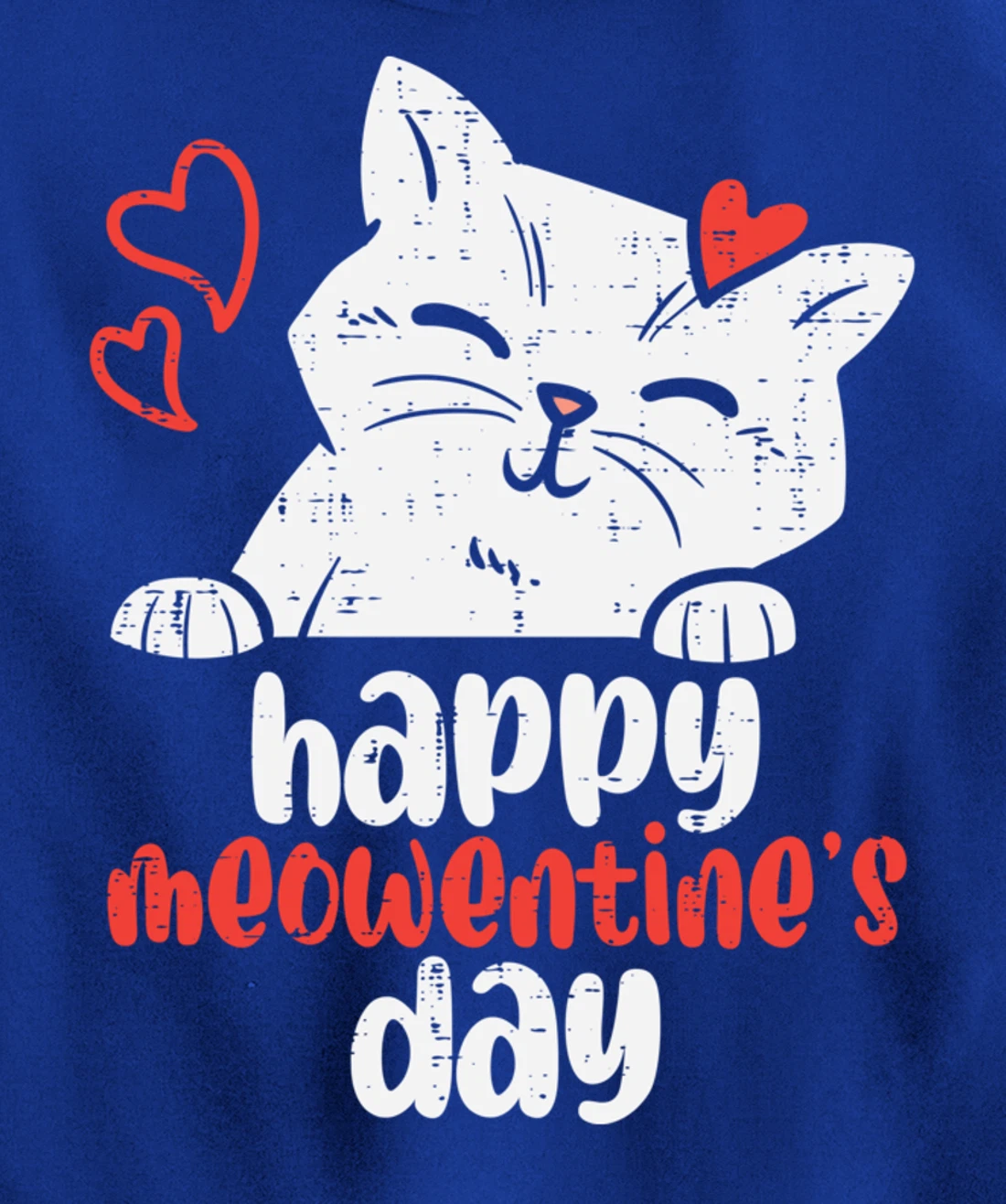 Happy Meowentines Day Cute Valentines Day Cat Lover Women Pullover Hoodie