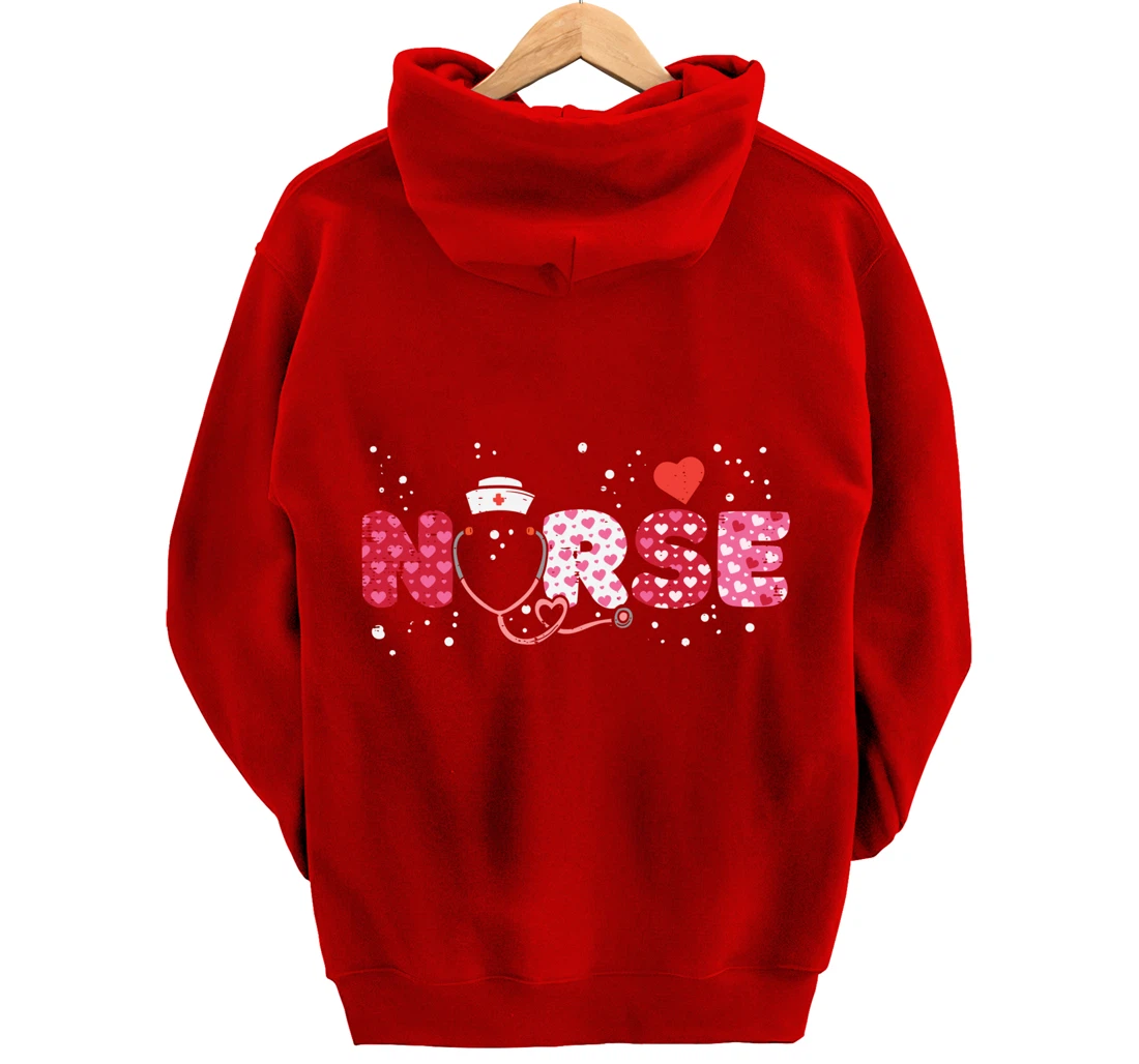 Nurse Valentines Day Valentine ER ICU NICU RN Nurses Women Pullover Hoodie