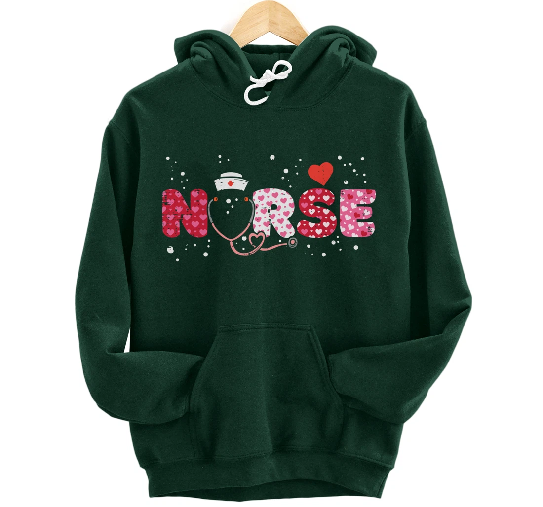 Nurse Valentines Day Valentine ER ICU NICU RN Nurses Women Pullover Hoodie