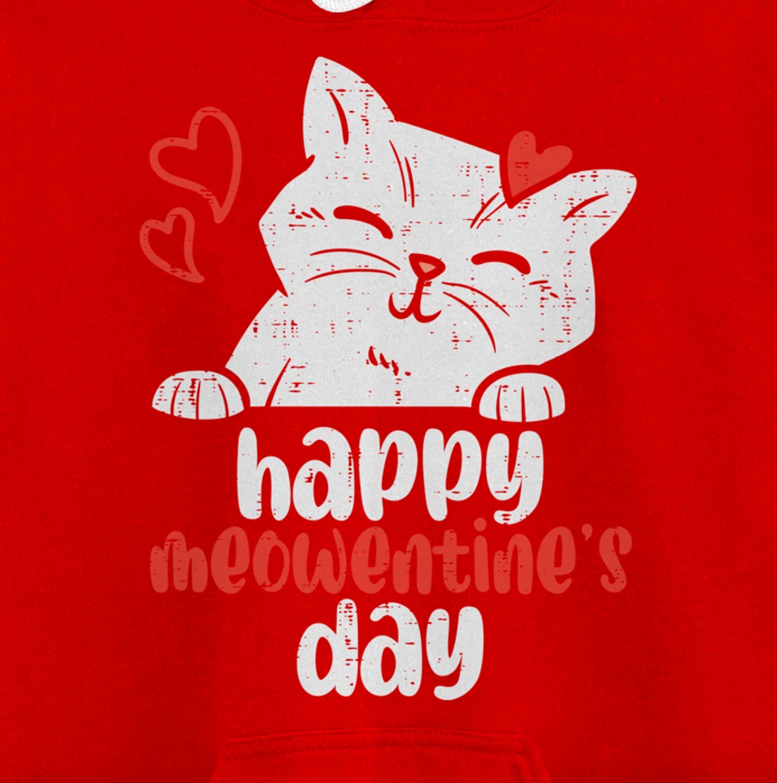 Happy Meowentines Day Cute Valentines Day Cat Lover Women Pullover Hoodie