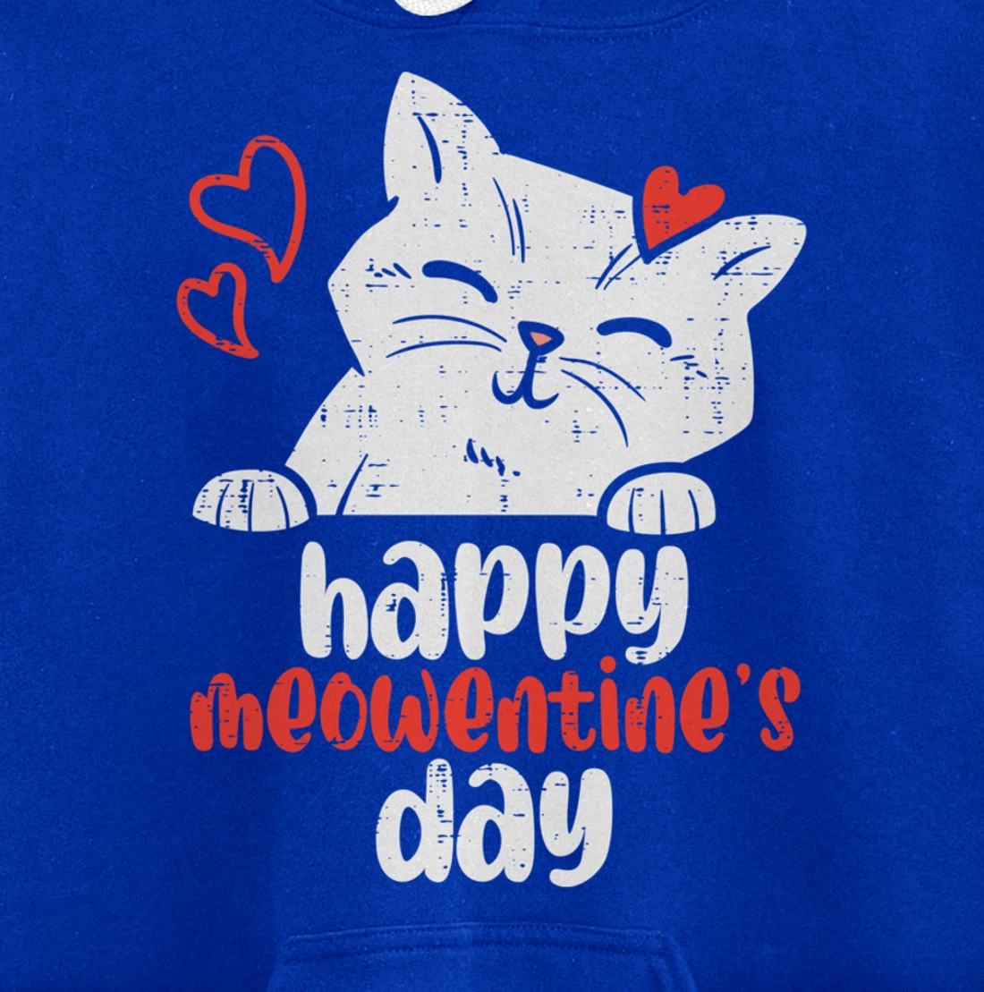 Happy Meowentines Day Cute Valentines Day Cat Lover Women Pullover Hoodie