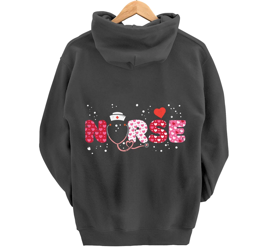 Nurse Valentines Day Valentine ER ICU NICU RN Nurses Women Pullover Hoodie