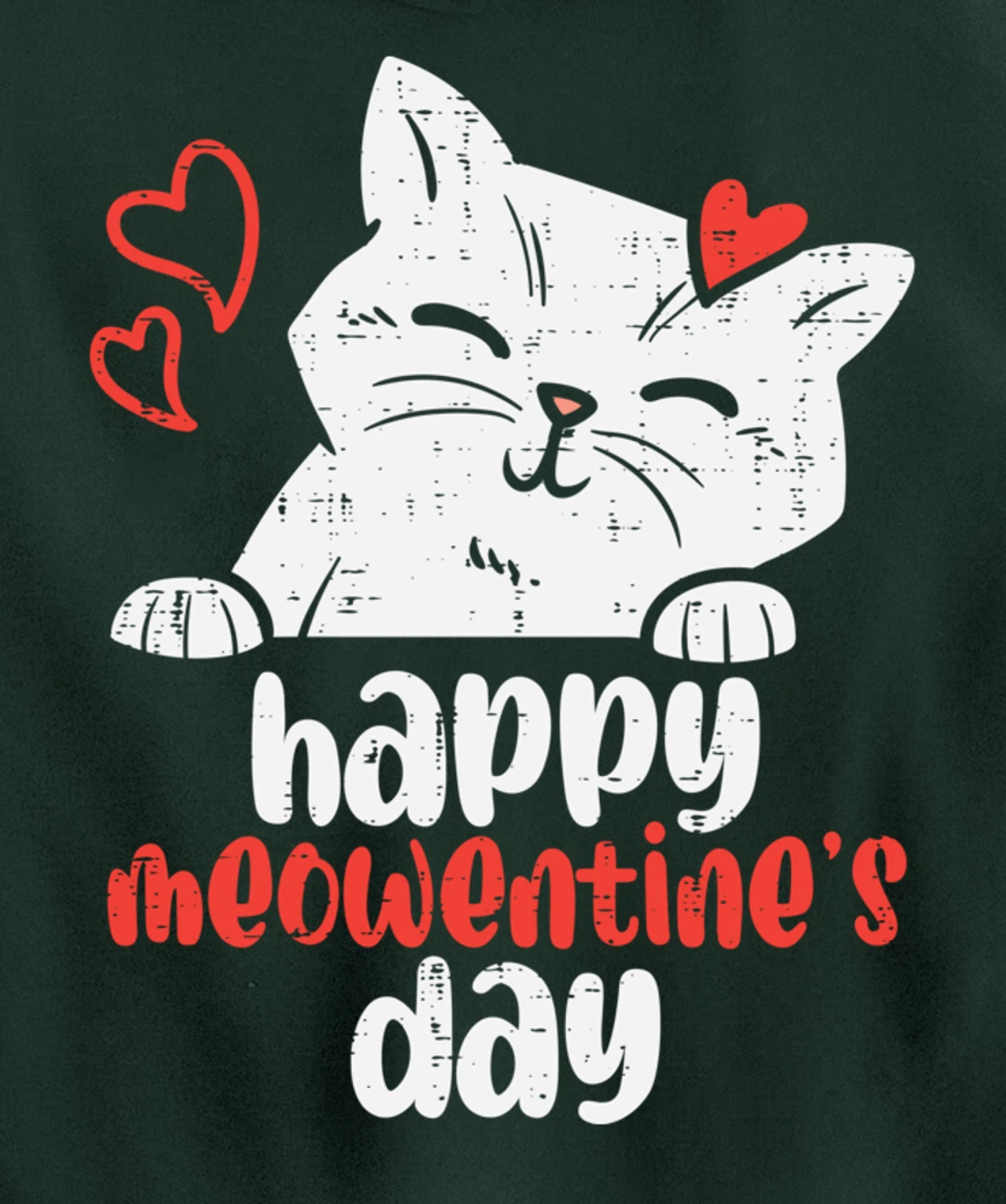 Happy Meowentines Day Cute Valentines Day Cat Lover Women Pullover Hoodie