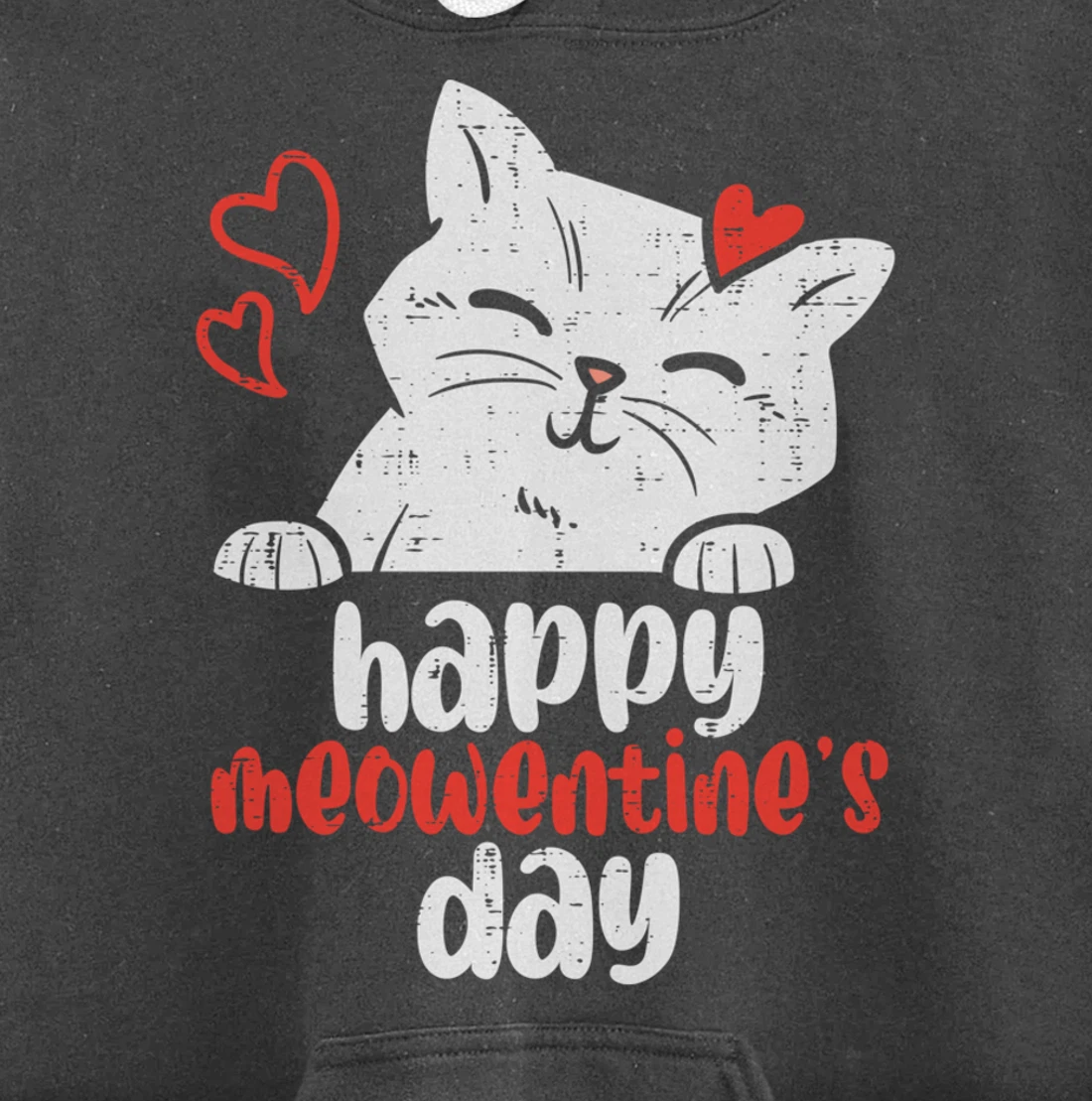 Happy Meowentines Day Cute Valentines Day Cat Lover Women Pullover Hoodie