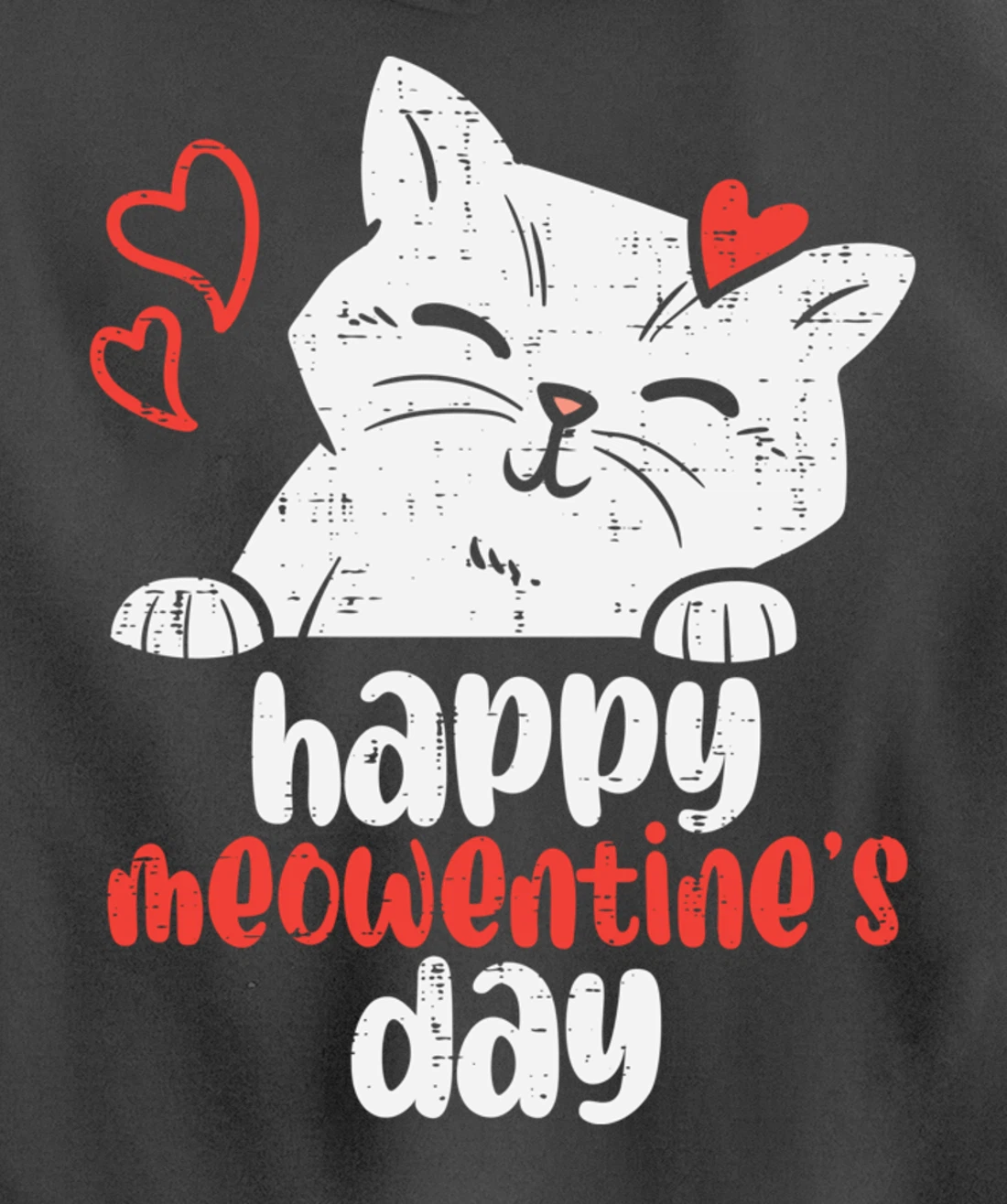 Happy Meowentines Day Cute Valentines Day Cat Lover Women Pullover Hoodie