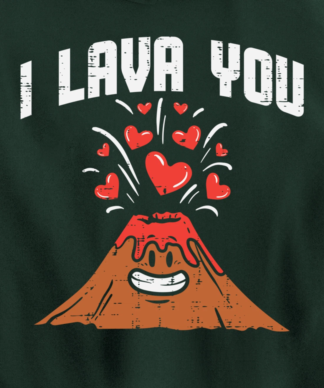 I Lava You Cute Volcano Valentines Day Geology Volcanologist Pullover Hoodie