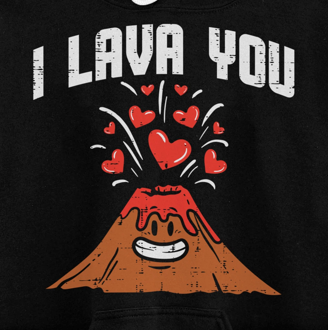 I Lava You Cute Volcano Valentines Day Geology Volcanologist Pullover Hoodie