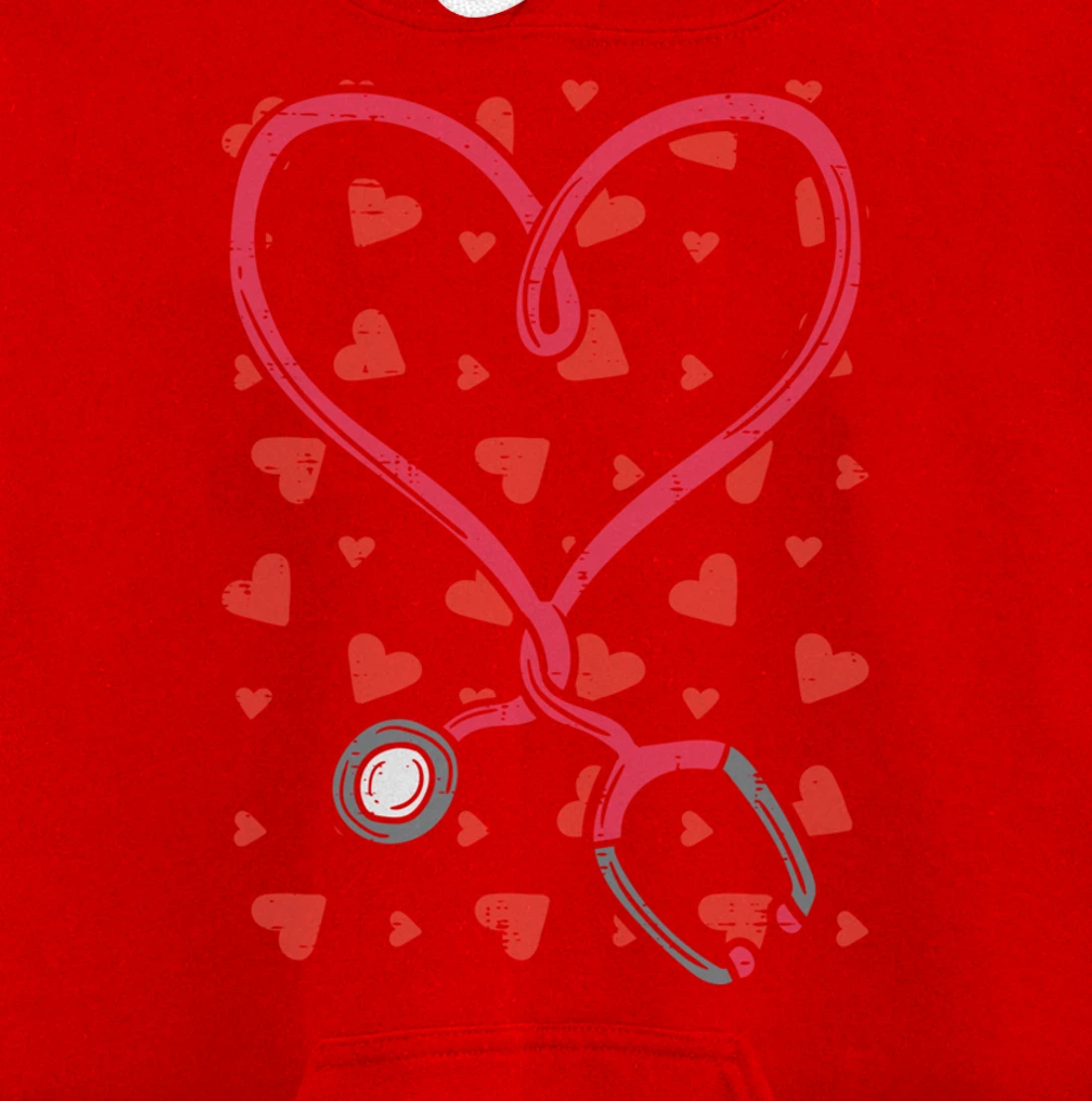 Heart Stethoscope Cute Love Nursing Valentines Day Nurse Pullover Hoodie