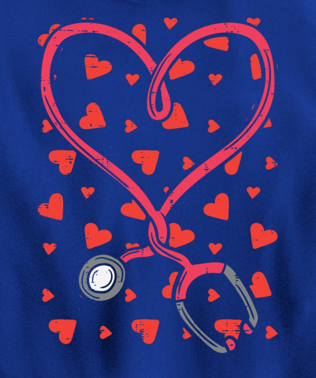 Heart Stethoscope Cute Love Nursing Valentines Day Nurse Pullover Hoodie