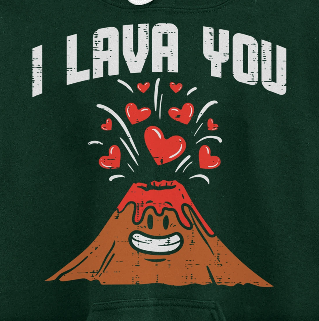 I Lava You Cute Volcano Valentines Day Geology Volcanologist Pullover Hoodie