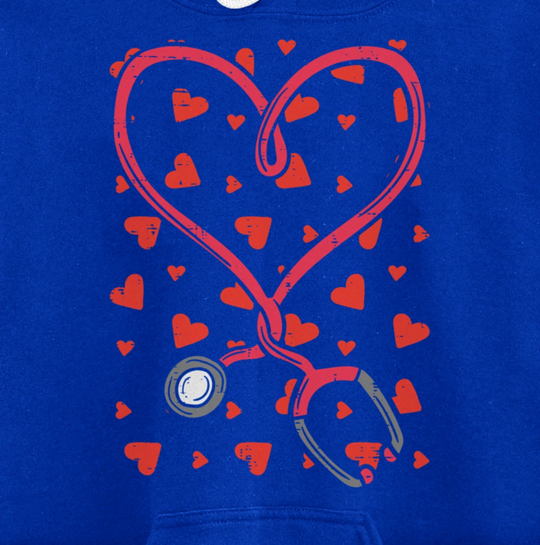 Heart Stethoscope Cute Love Nursing Valentines Day Nurse Pullover Hoodie