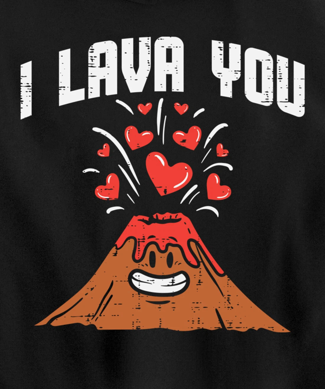 I Lava You Cute Volcano Valentines Day Geology Volcanologist Pullover Hoodie