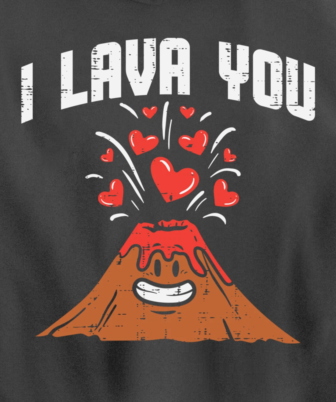 I Lava You Cute Volcano Valentines Day Geology Volcanologist Pullover Hoodie