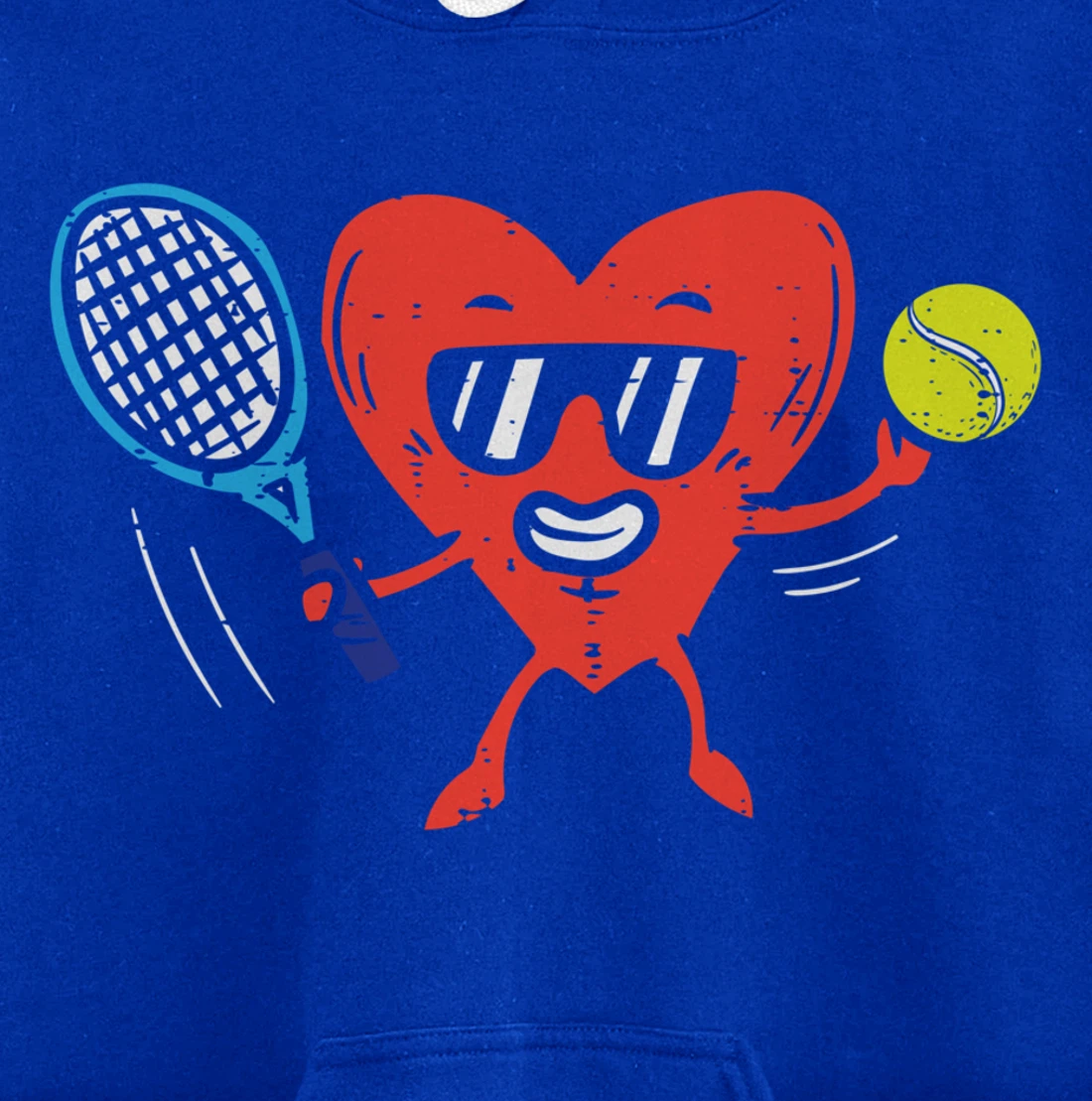 Heart Playing Tennis Cute Valentines Day Love Sports Player Pullover Hoodie