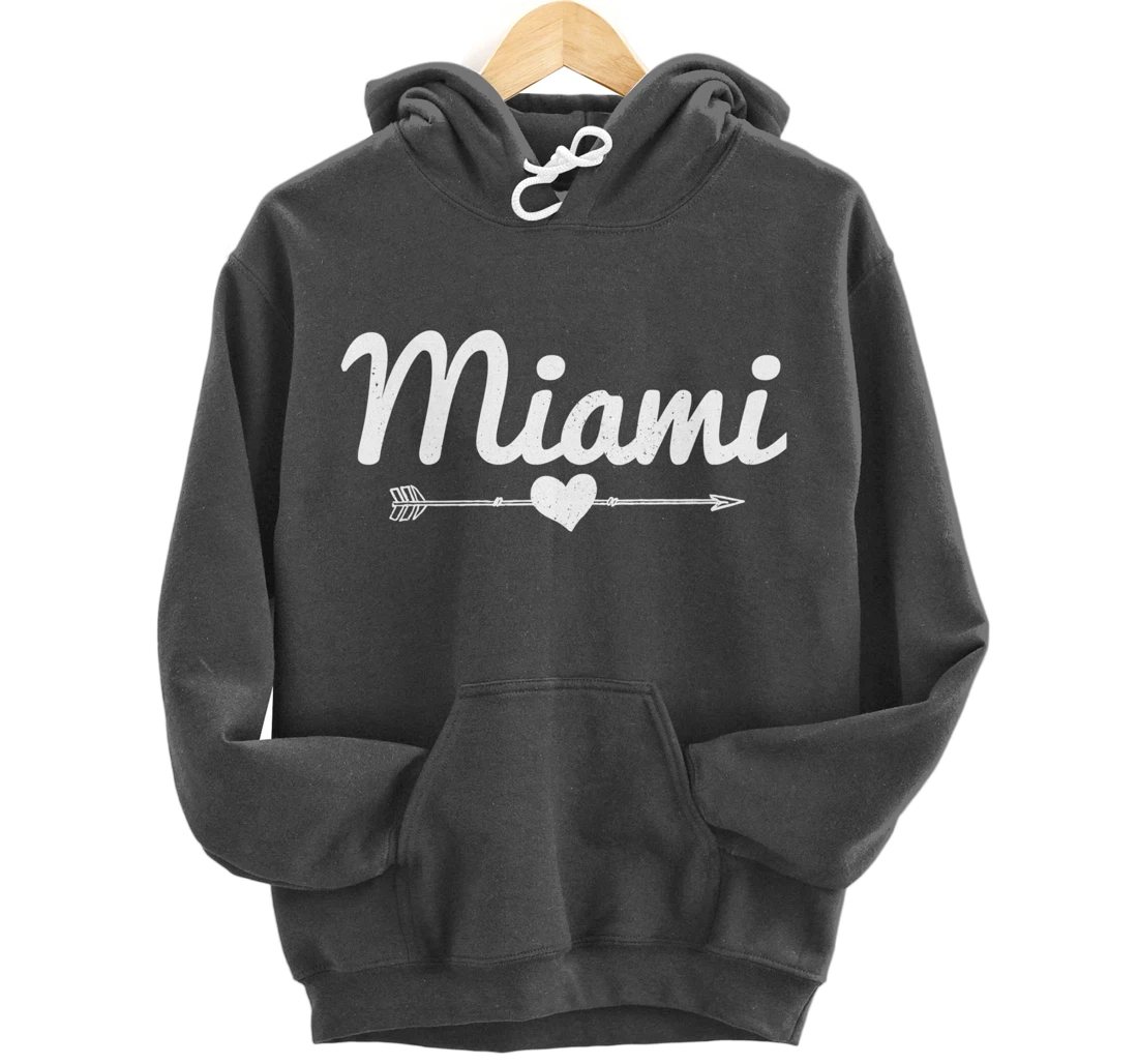 Miami Arrow Heart Florida Pullover Hoodie