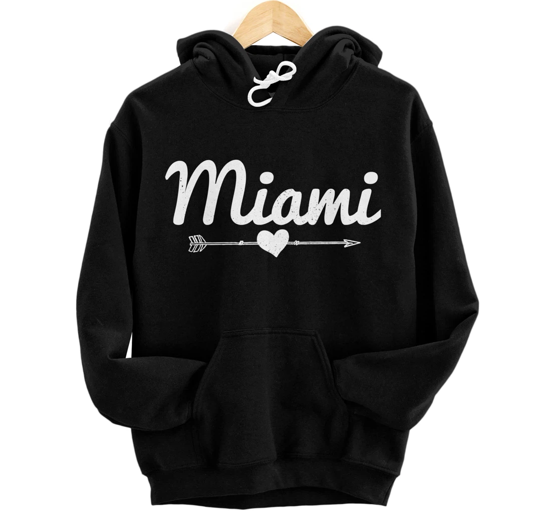 Miami Arrow Heart Florida Pullover Hoodie