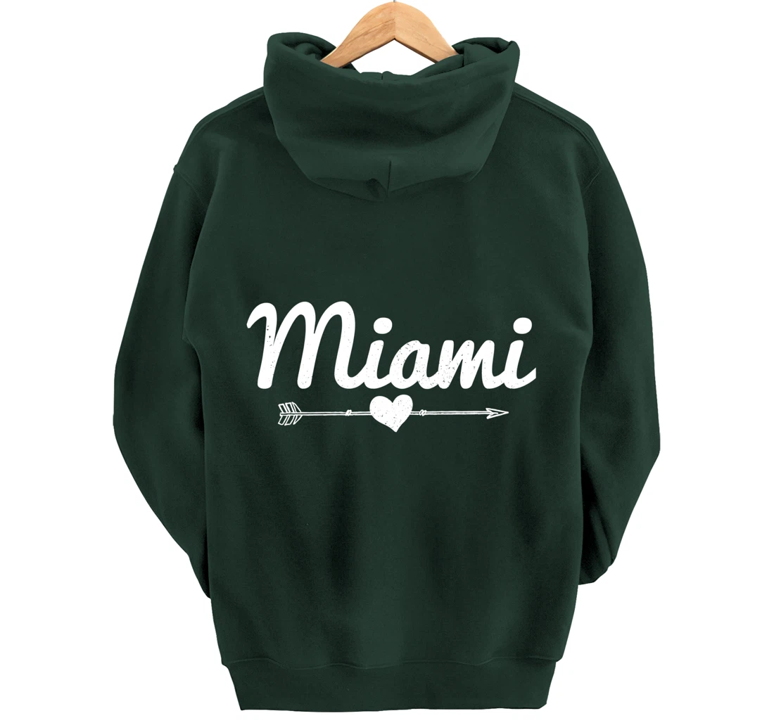 Miami Arrow Heart Florida Pullover Hoodie