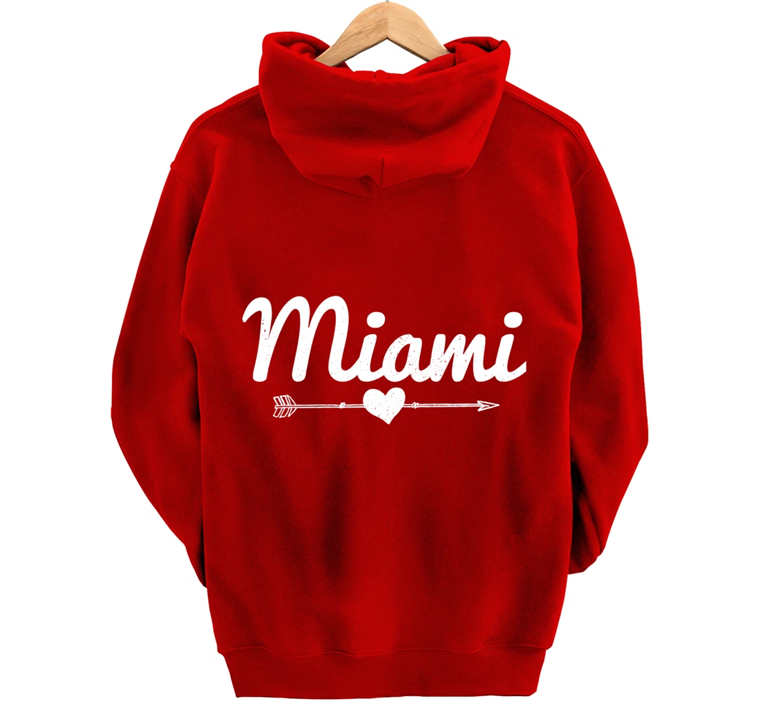Miami Arrow Heart Florida Pullover Hoodie