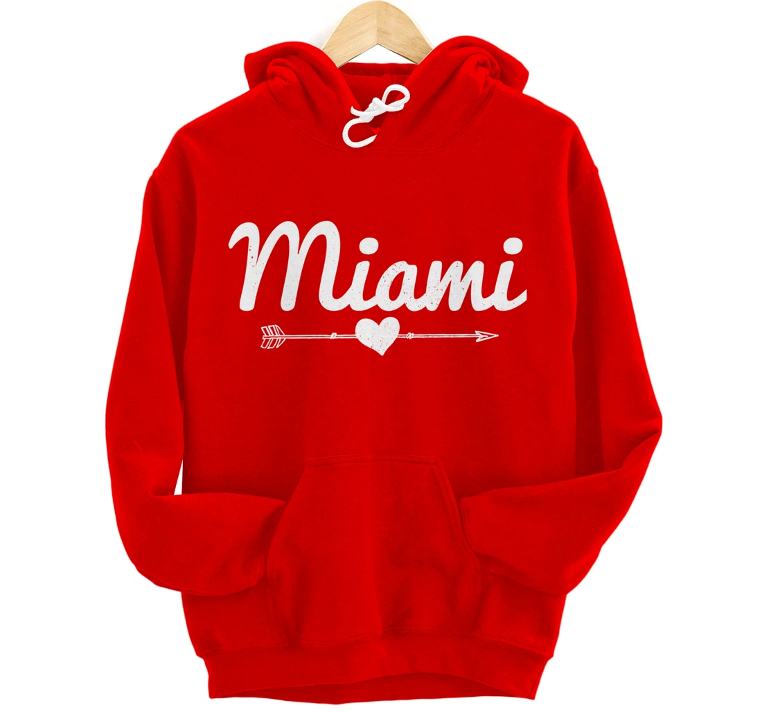 Miami Arrow Heart Florida Pullover Hoodie