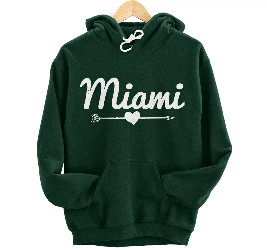 Miami Arrow Heart Florida Pullover Hoodie