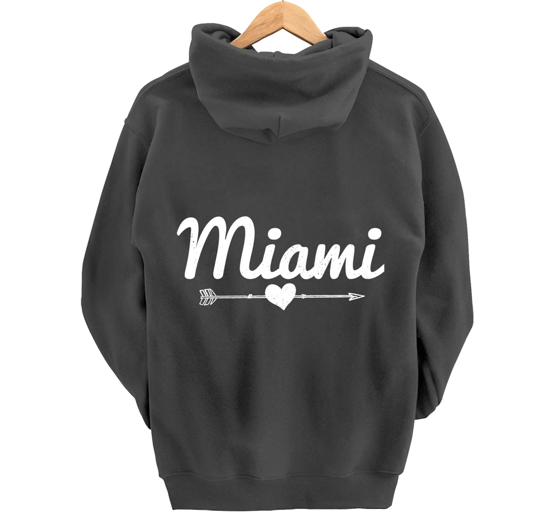 Miami Arrow Heart Florida Pullover Hoodie
