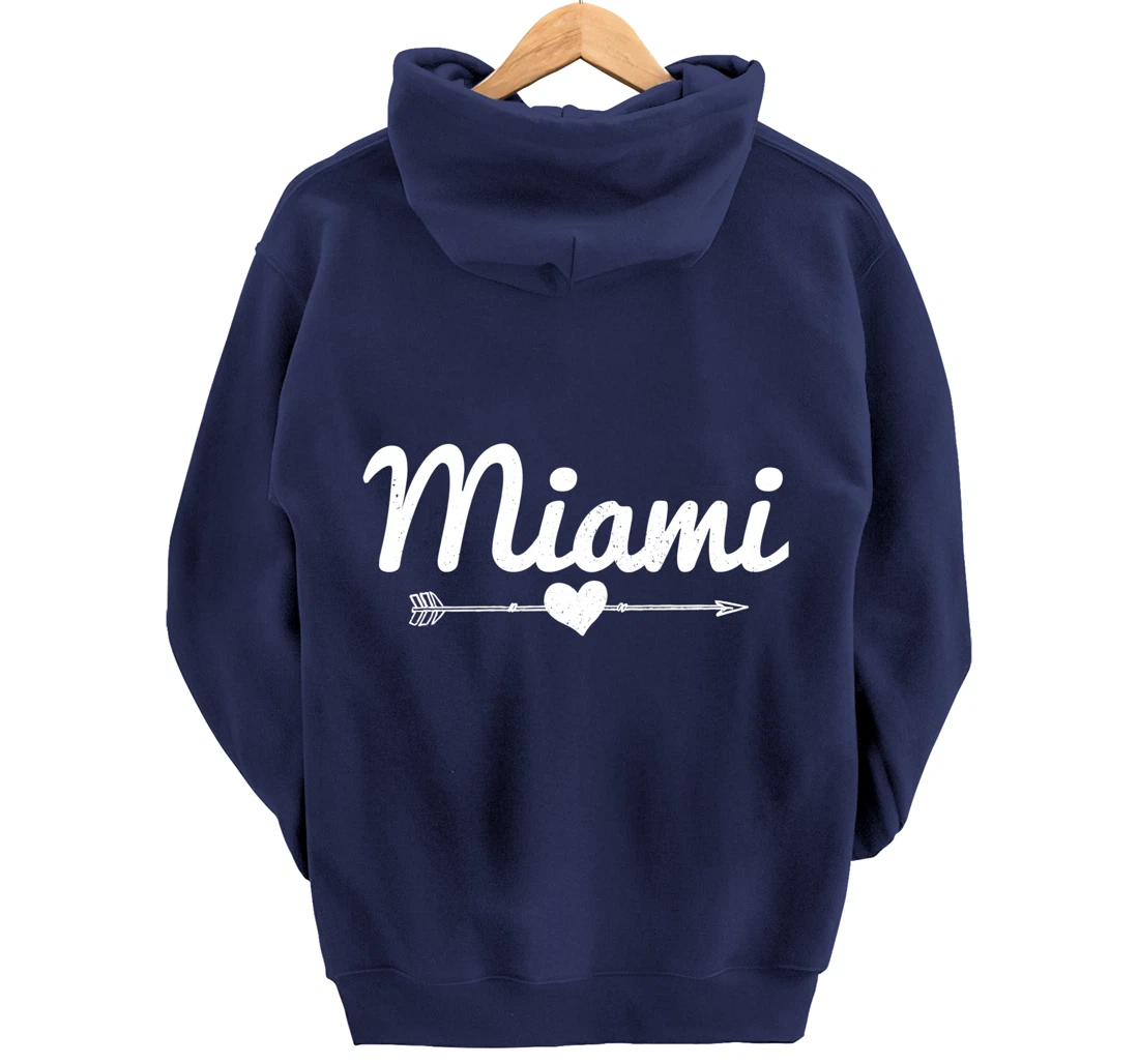 Miami Arrow Heart Florida Pullover Hoodie