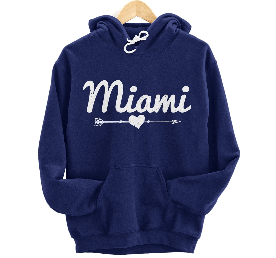 Miami Arrow Heart Florida Pullover Hoodie