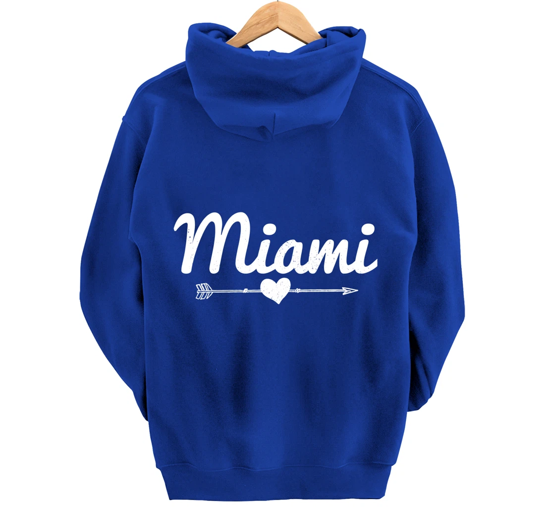 Miami Arrow Heart Florida Pullover Hoodie