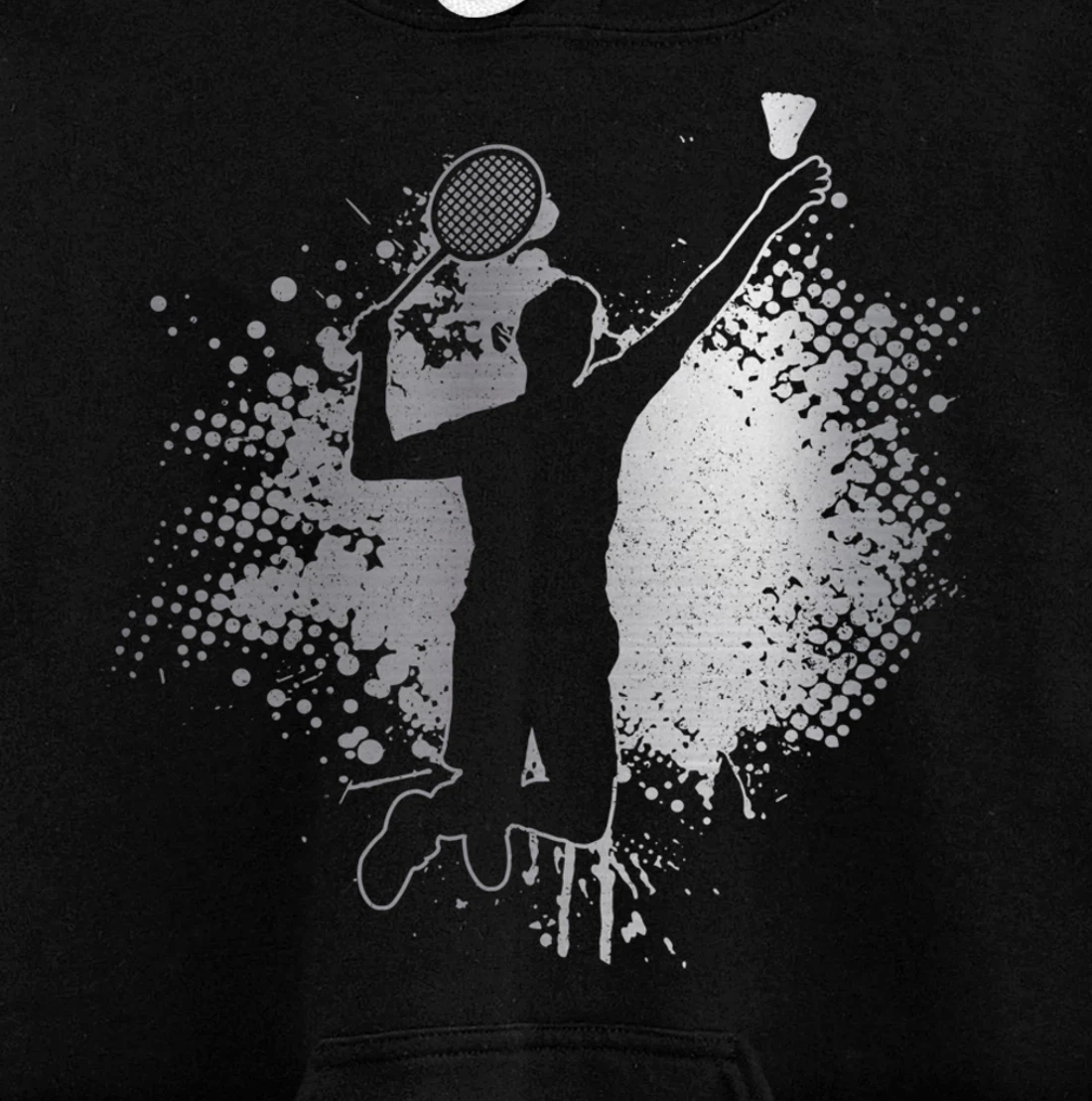 Badminton Player Vintage Badminton Pullover Hoodie