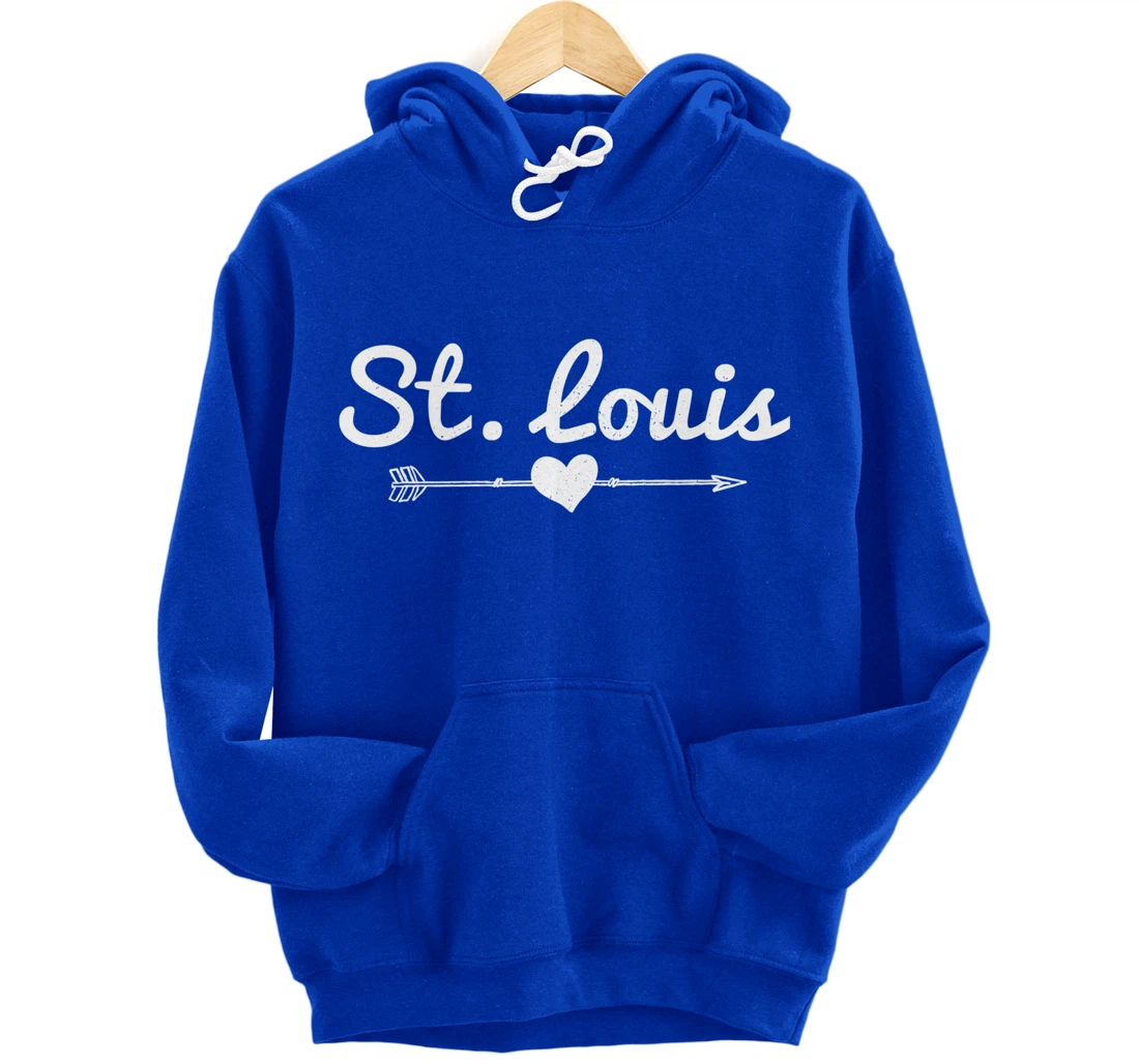 St. Louis Missouri Arrow Heart Pride Pullover Hoodie