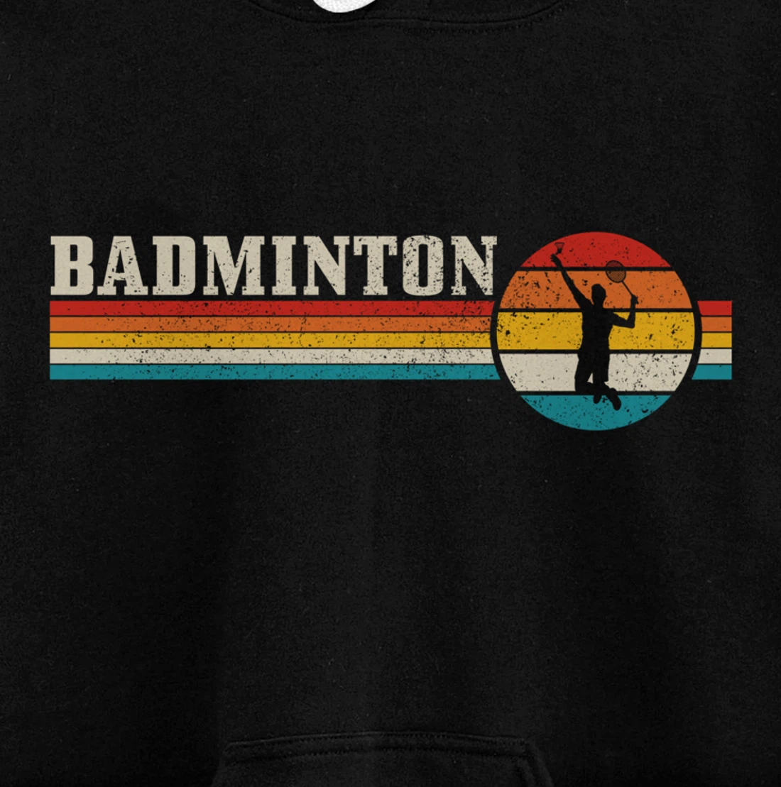 Badminton Player Vintage Badminton Pullover Hoodie