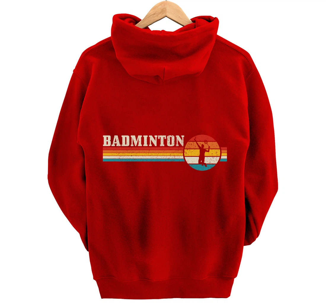 Badminton Player Vintage Badminton Pullover Hoodie