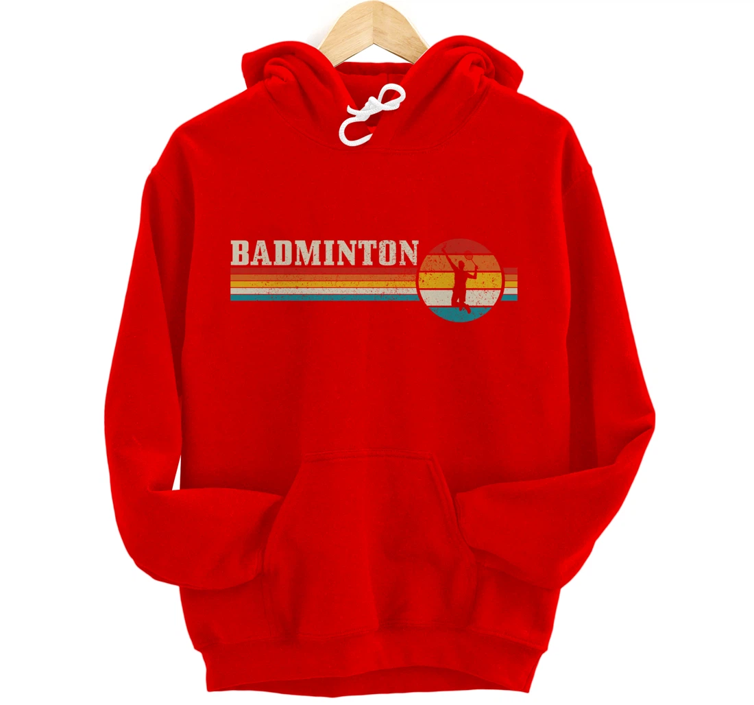 Badminton Player Vintage Badminton Pullover Hoodie