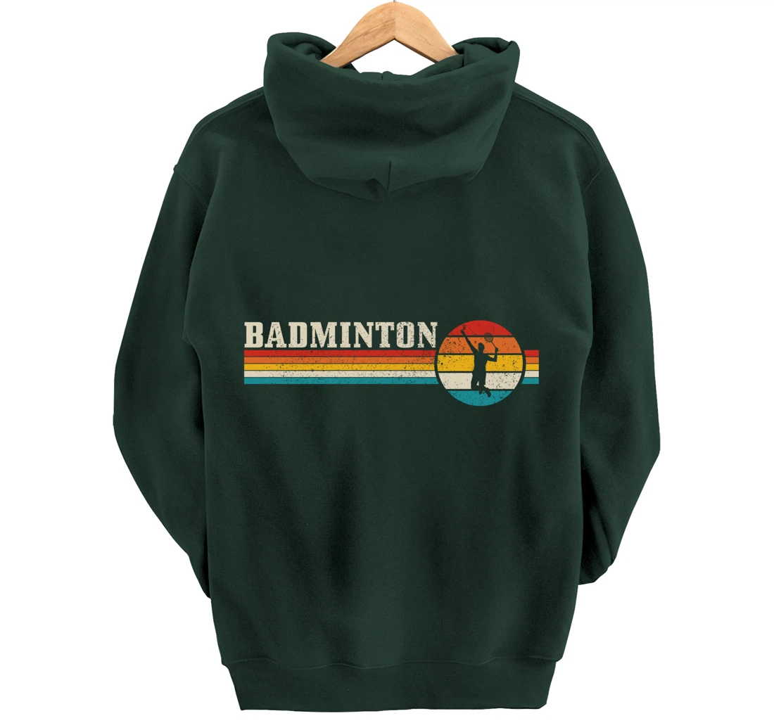 Badminton Player Vintage Badminton Pullover Hoodie
