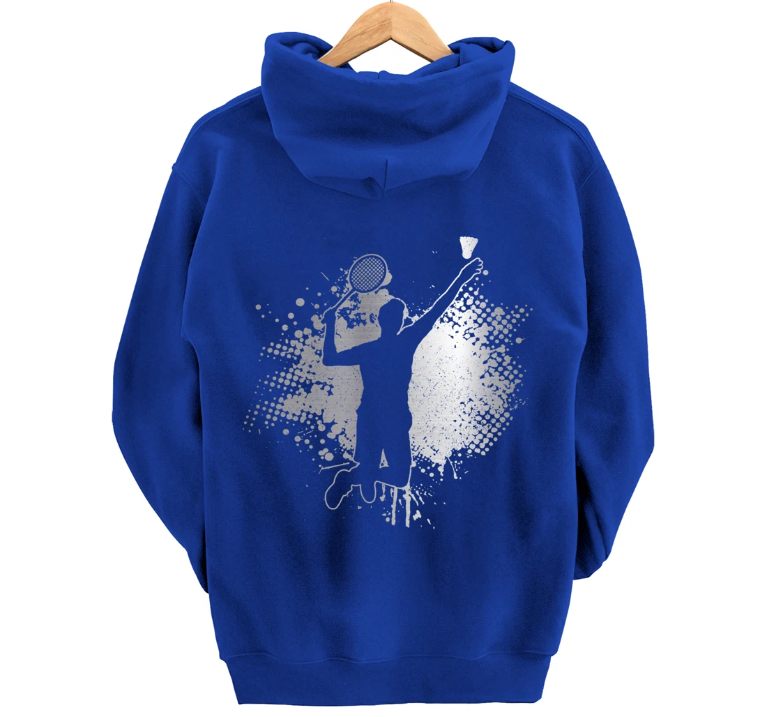 Badminton Player Vintage Badminton Pullover Hoodie