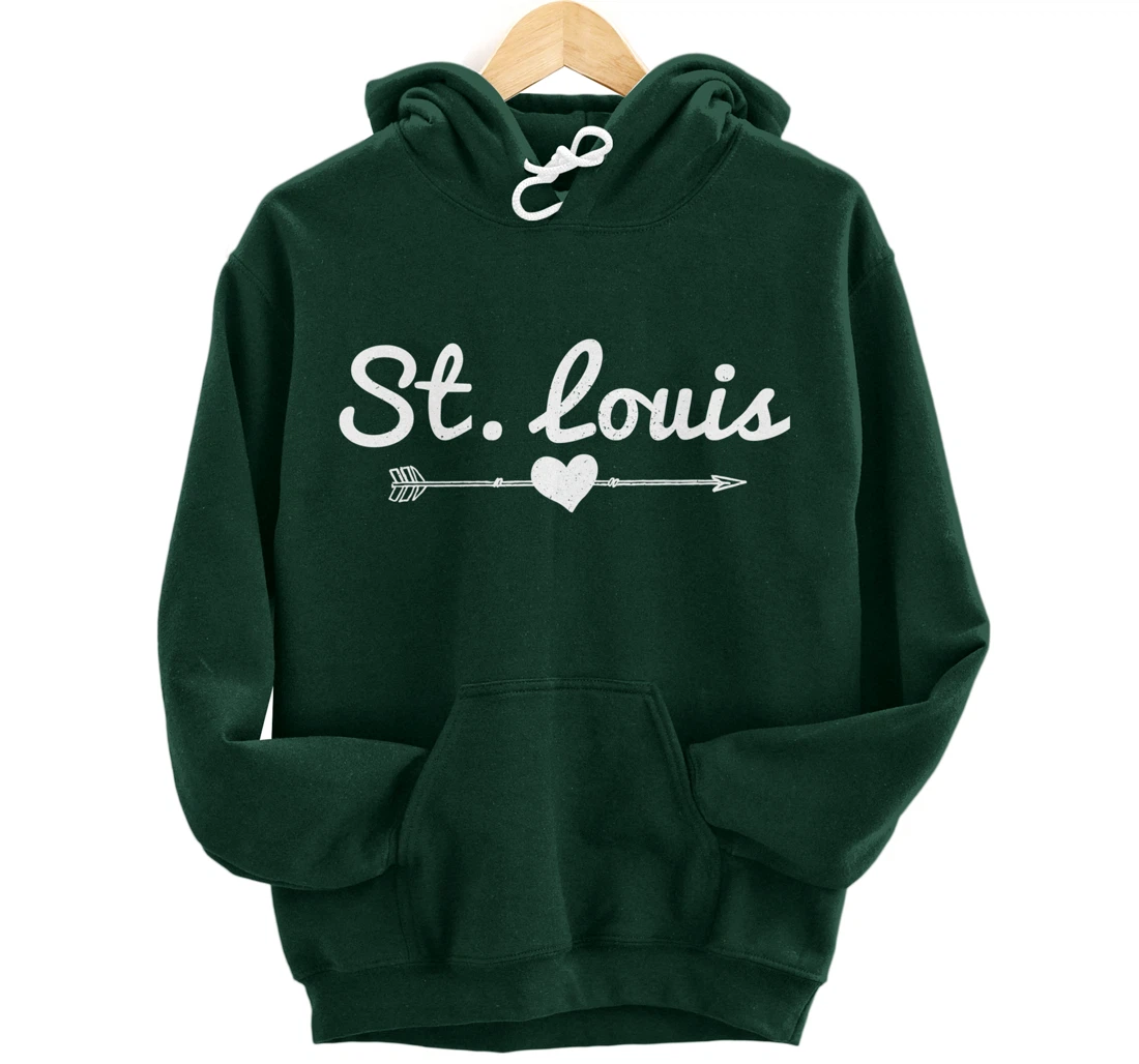 St. Louis Missouri Arrow Heart Pride Pullover Hoodie