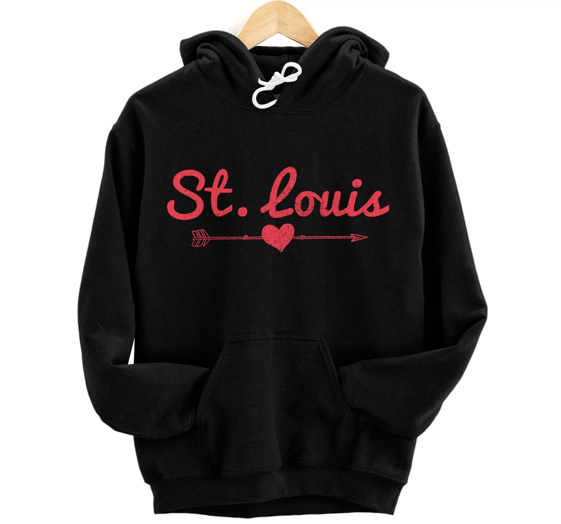 St. Louis Missouri Arrow Heart Pride Pullover Hoodie