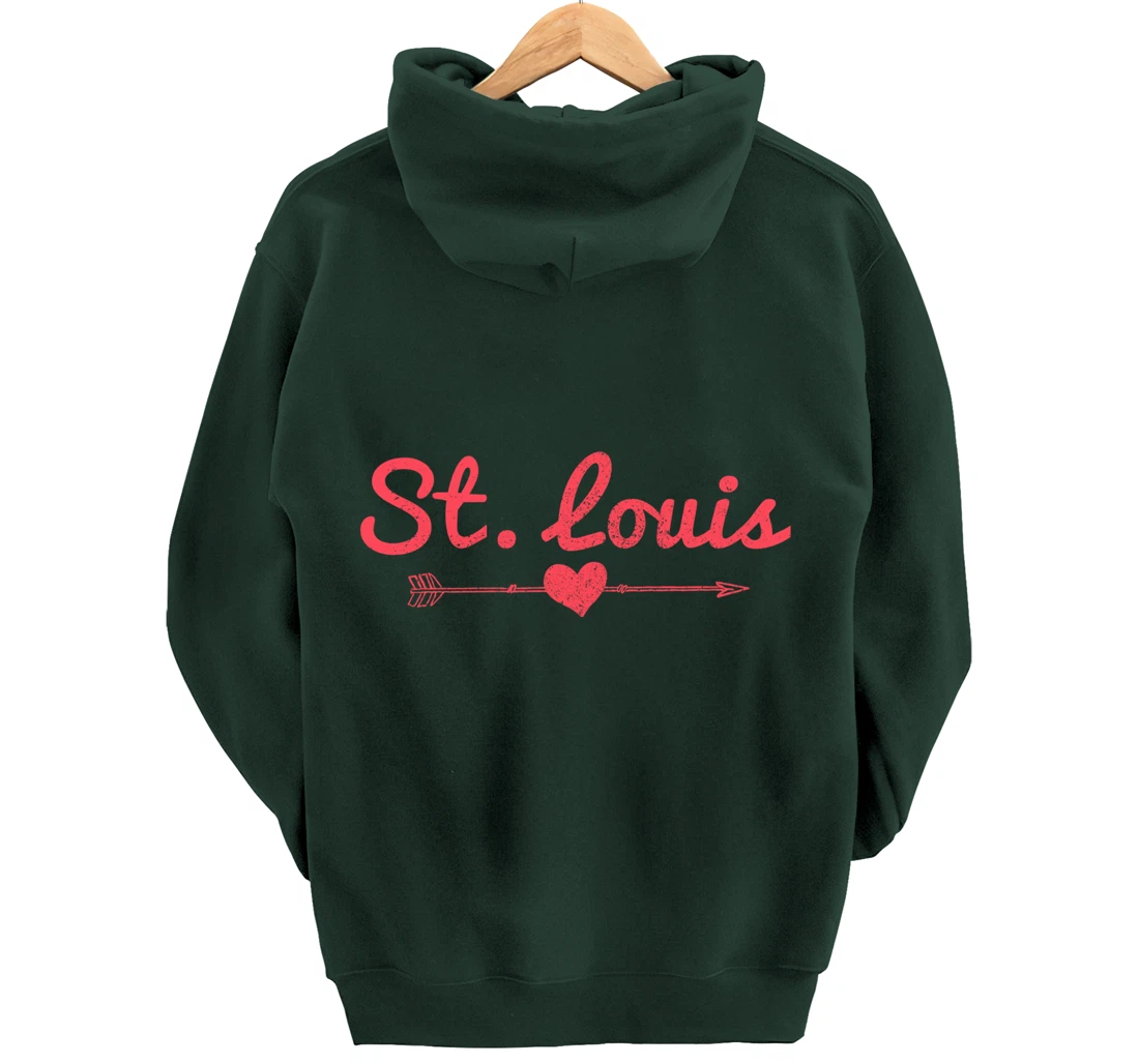 St. Louis Missouri Arrow Heart Pride Pullover Hoodie