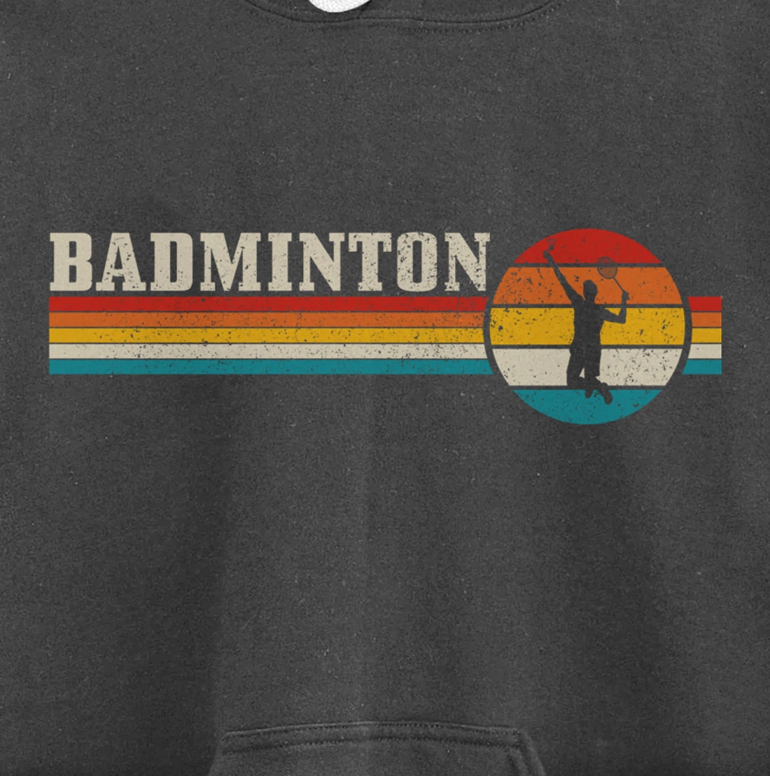 Badminton Player Vintage Badminton Pullover Hoodie