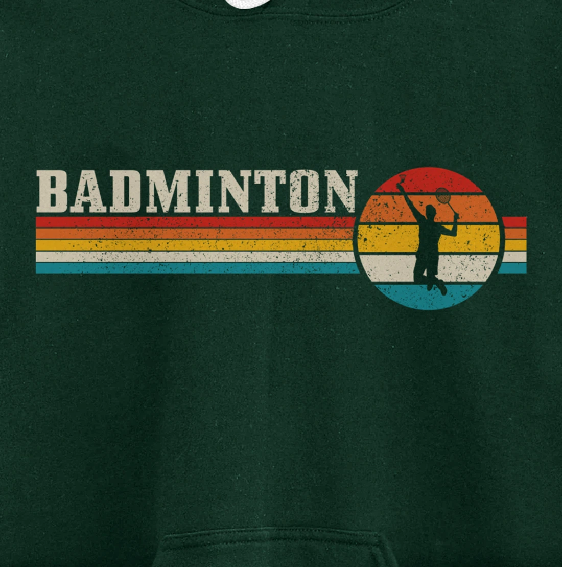Badminton Player Vintage Badminton Pullover Hoodie