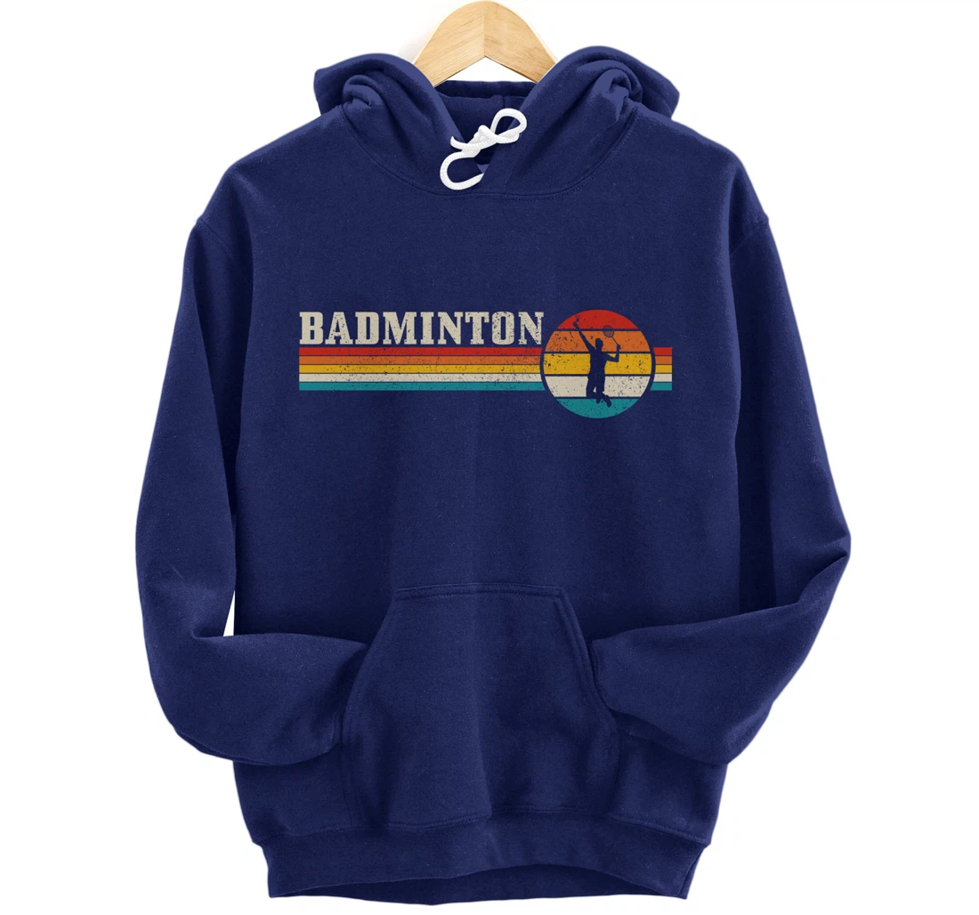 Badminton Player Vintage Badminton Pullover Hoodie