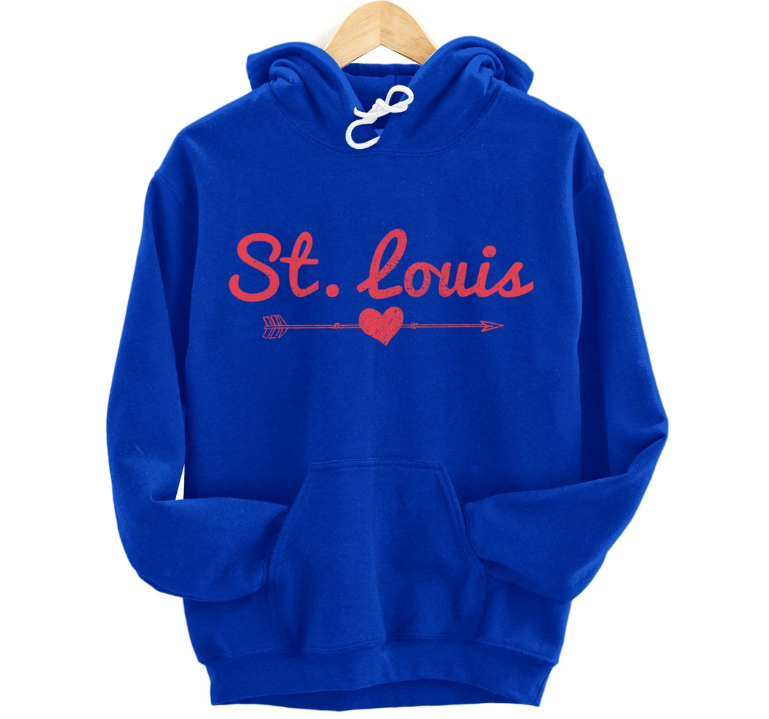 St. Louis Missouri Arrow Heart Pride Pullover Hoodie