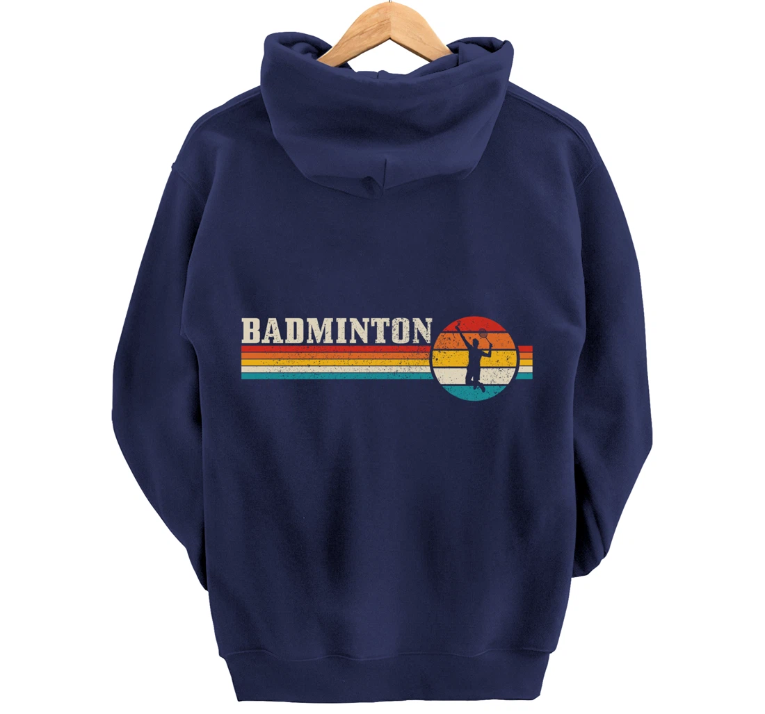 Badminton Player Vintage Badminton Pullover Hoodie