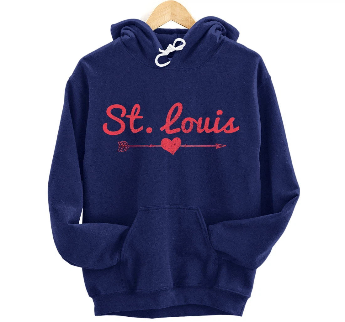 St. Louis Missouri Arrow Heart Pride Pullover Hoodie