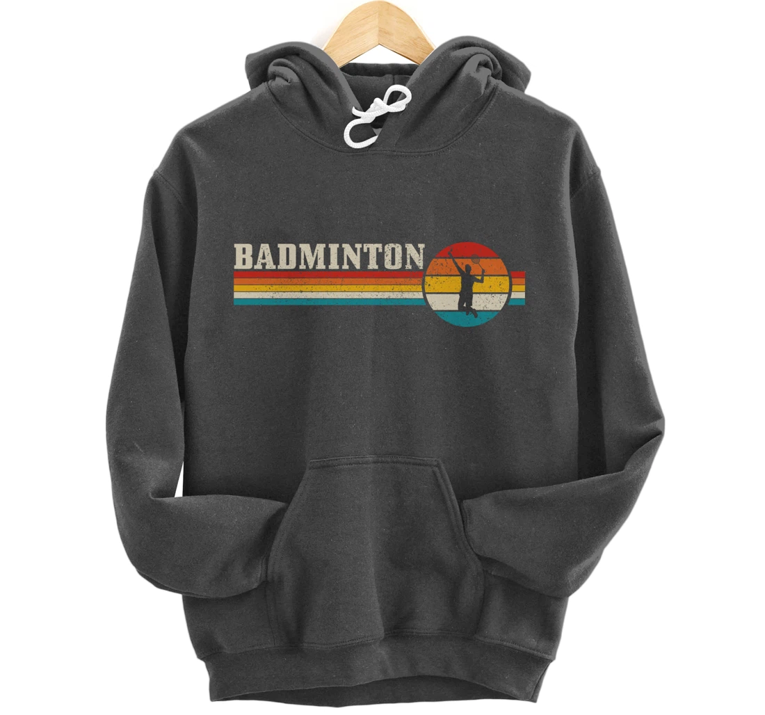 Badminton Player Vintage Badminton Pullover Hoodie